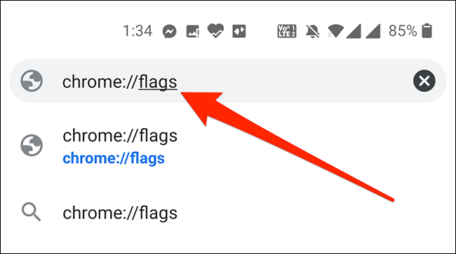 Accede al menú de banderas de Chrome