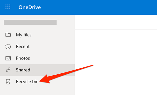 La papelera de reciclaje en OneDrive