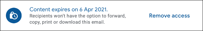 Eliminar el acceso al correo electrónico enviado a través del modo confidencial en Gmail