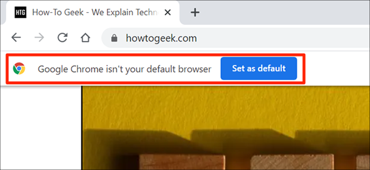 Detenga los navegadores web que solicitan ser el navegador predeterminado