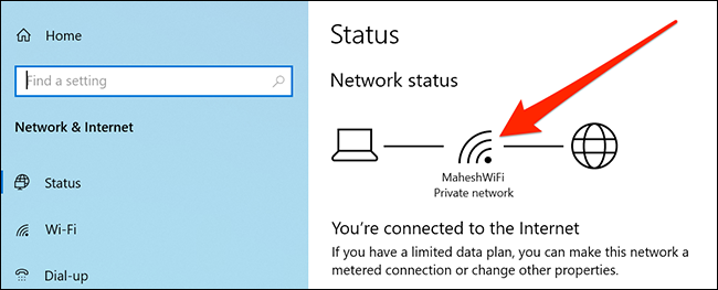 Verifique la intensidad de la señal de Wi-Fi usando Configuración