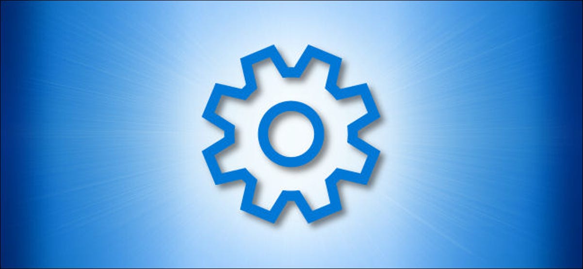 Icono de engranaje de configuración de Windows