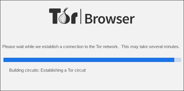 Establecer un cuadro de diálogo de conexión Tor