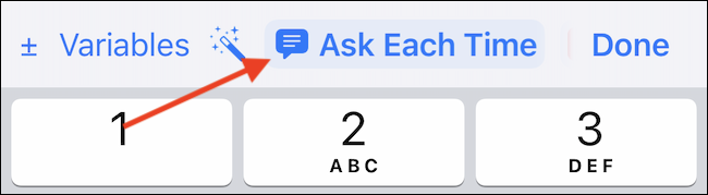 Cambie a "Preguntar cada vez" para cambiar la opción de ancho.