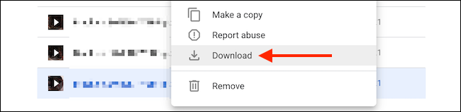 Haga clic en "Descargar" en el menú contextual para guardar una copia del archivo antes de eliminarlo.