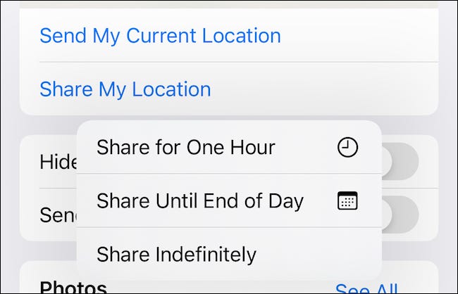 Compartir ubicación en iMessage