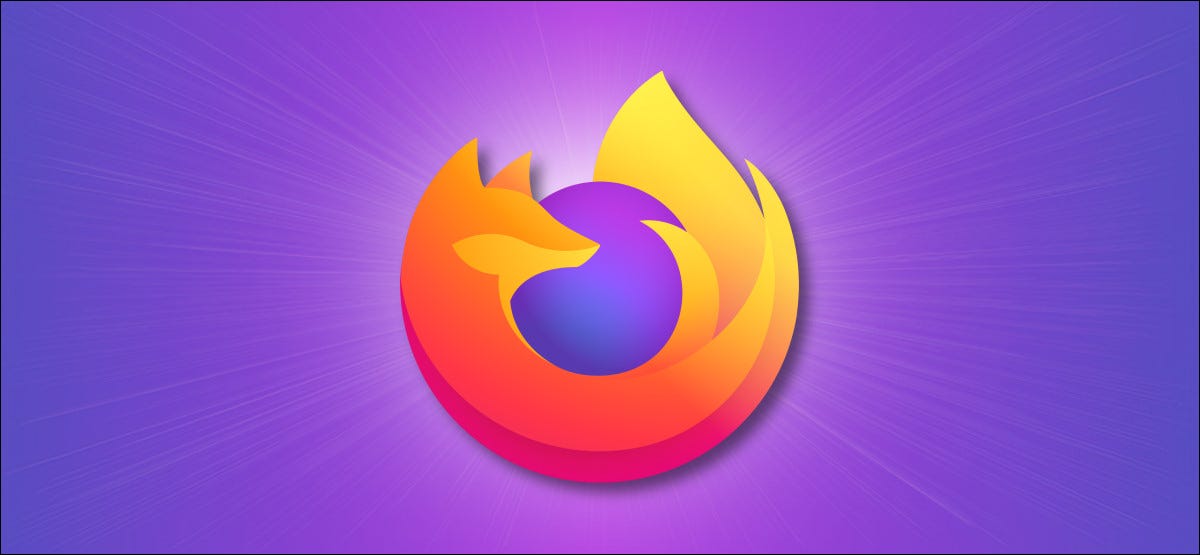 Logotipo de Firefox sobre fondo morado