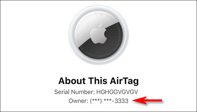En iOS 14.6, AirTag ahora enmascara el número de teléfono del propietario.