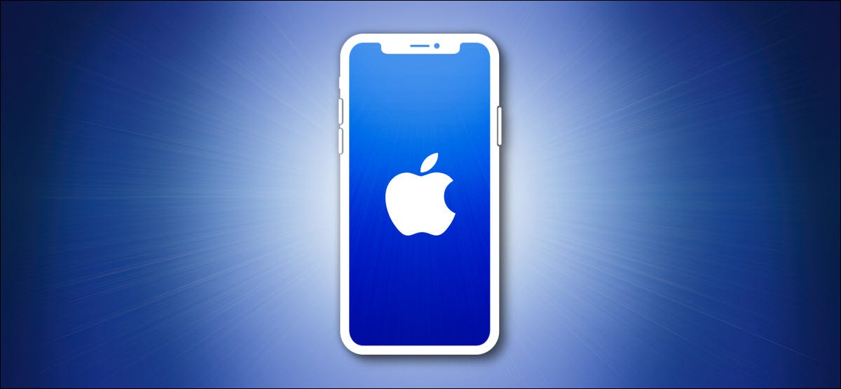 Esquema del iPhone de Apple sobre un fondo azul.
