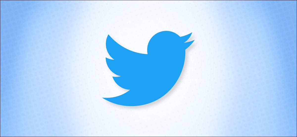 Logotipo de Twitter sobre un fondo azul