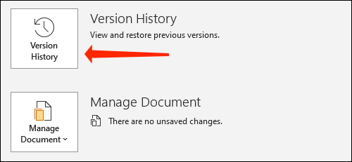 Haga clic en Historial de versiones