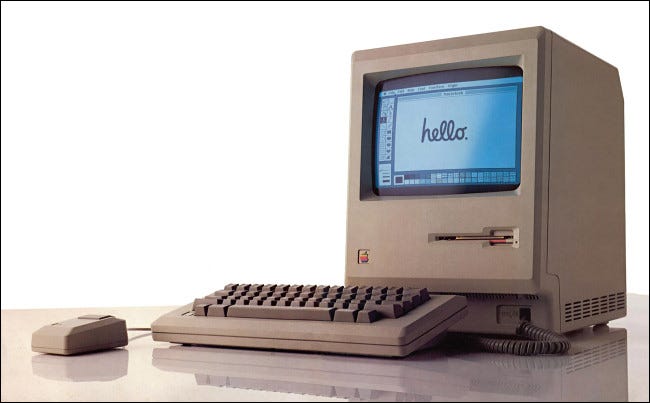 Una foto del Macintosh original de 1984.