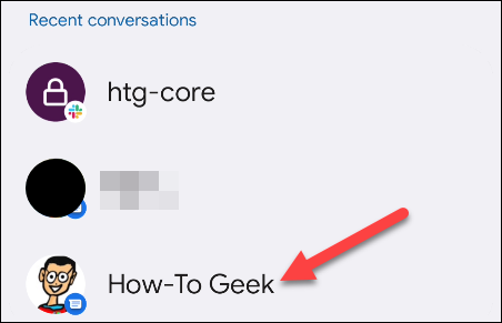 Seleccione una conversación para el widget.