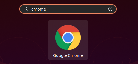 Buscando Google Chrome en GNOME