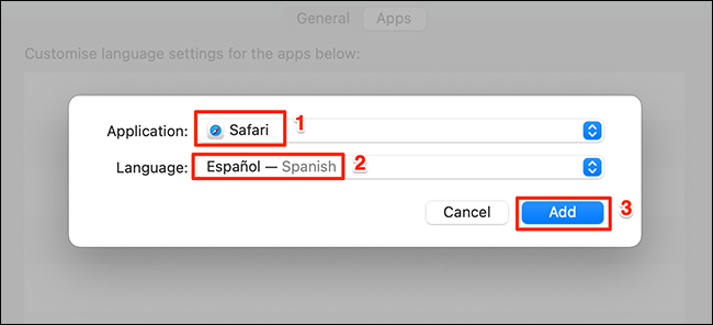 Cambiar el idioma de una aplicación en Mac.