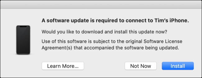 No se puede conectar a un iPhone con iOS 14 en macOS Catalina