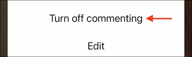 Seleccione "Desactivar comentarios" para desactivar los comentarios de la publicación.
