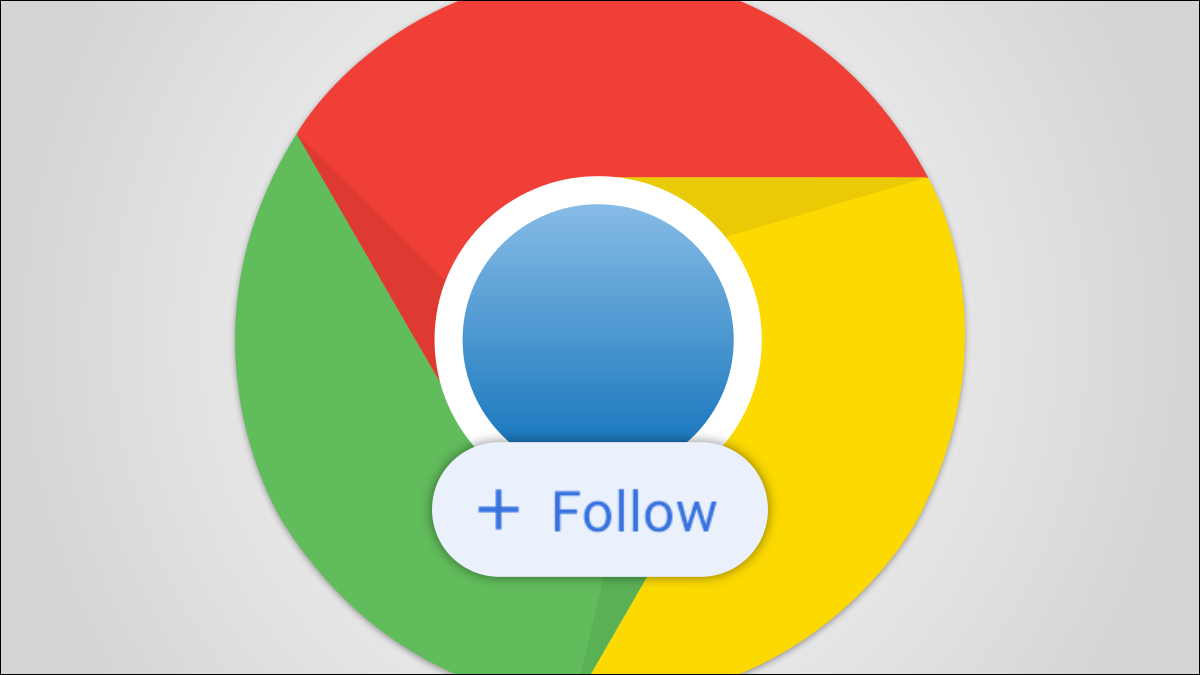 Logotipo de Google Chrome con botón Seguir.
