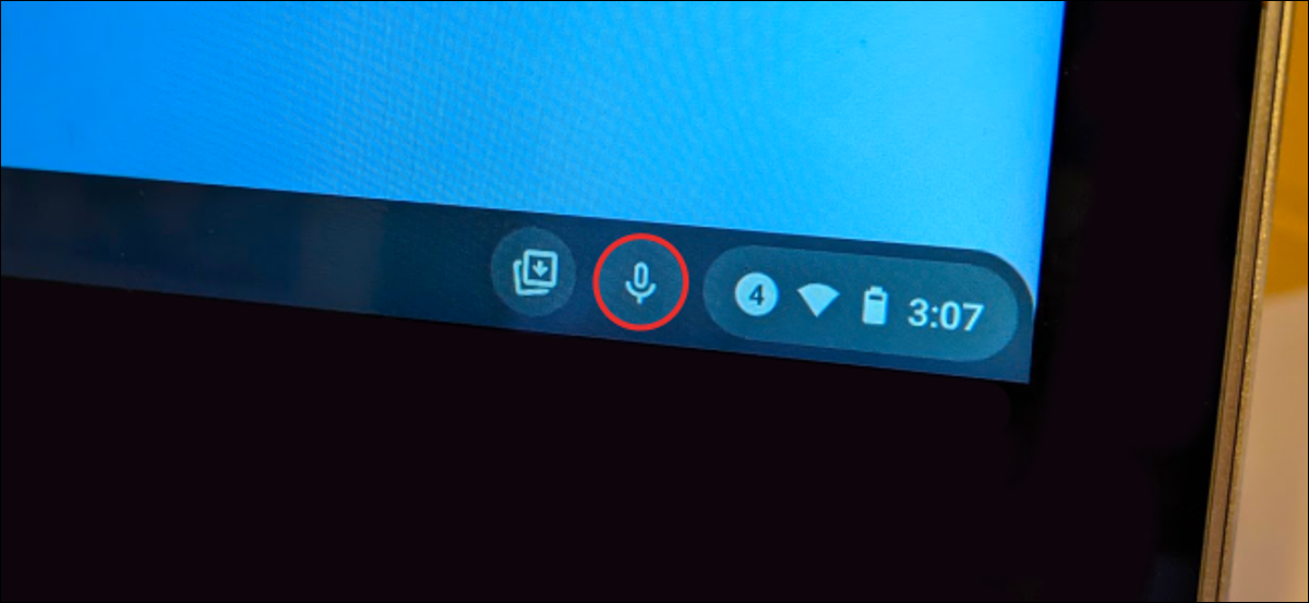 botón de voz a texto de Chromebook