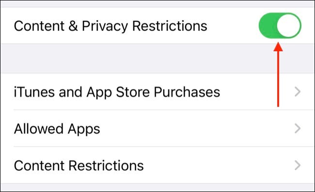 Restricciones de contenido y privacidad en iOS / iPadOS