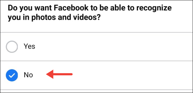 Desactivar el reconocimiento facial en la aplicación de Facebook
