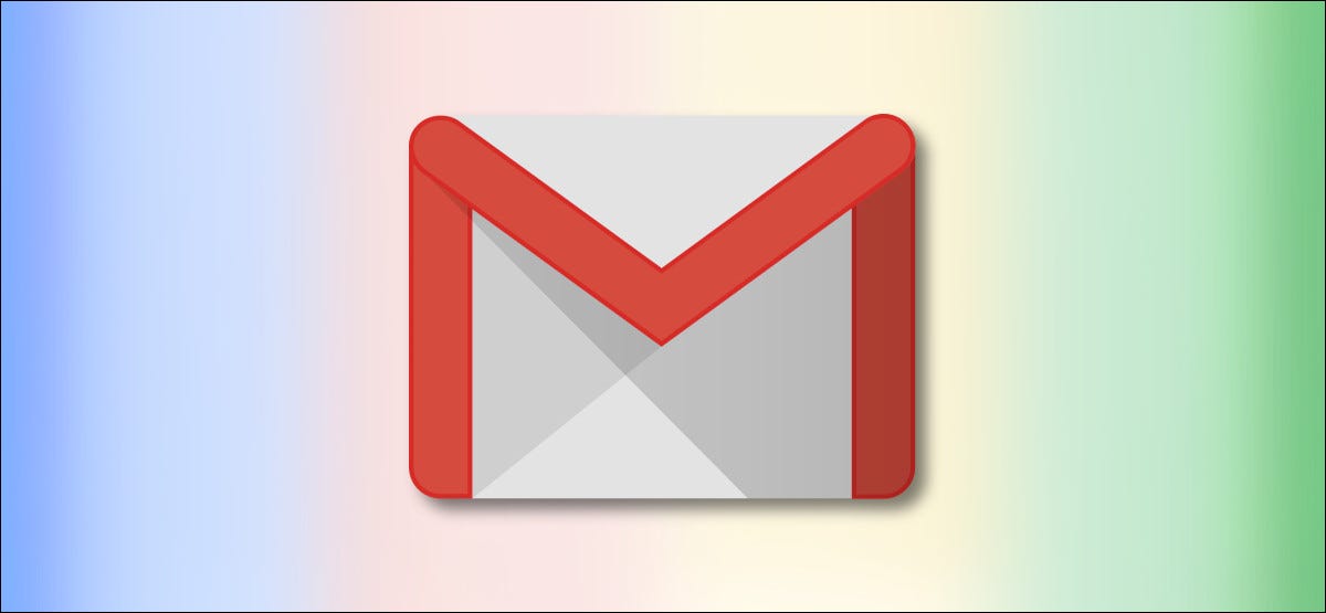 Logotipo de Google Gmail en el fondo del arco iris