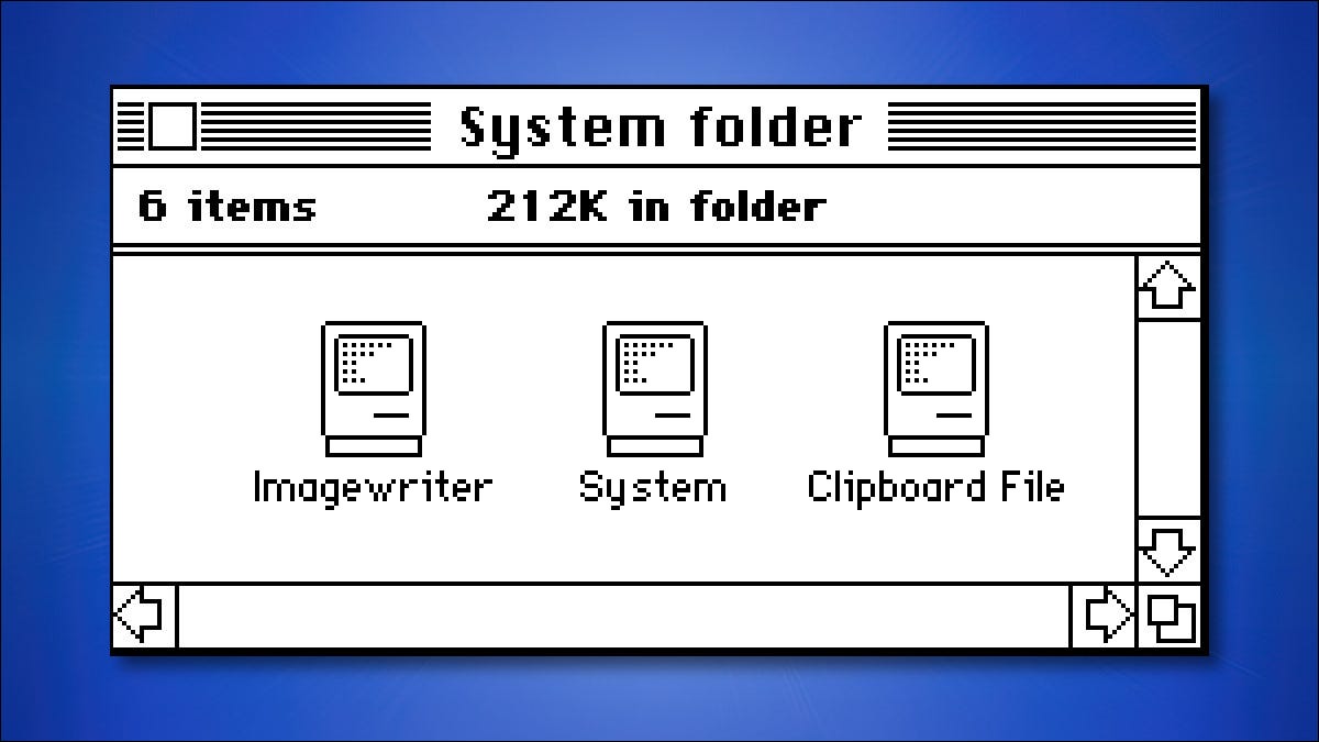 La carpeta del sistema de Mac System 1.0 en 1984