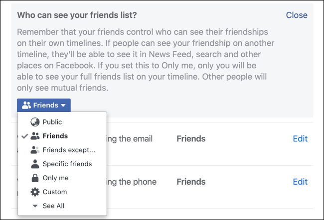 Haz que tu lista de amigos de Facebook sea privada