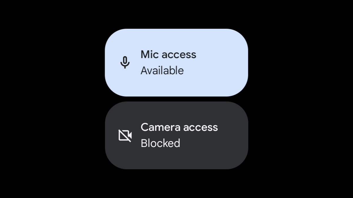 Azulejos de acceso a la Configuración rápida de Android 12.