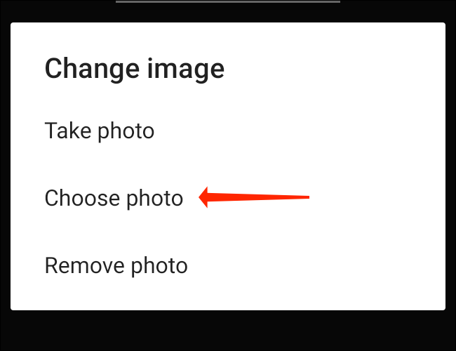 Toca "Elegir foto" para seleccionar una imagen de portada de la lista de reproducción de Spotify de la biblioteca de fotos de tu teléfono Android.