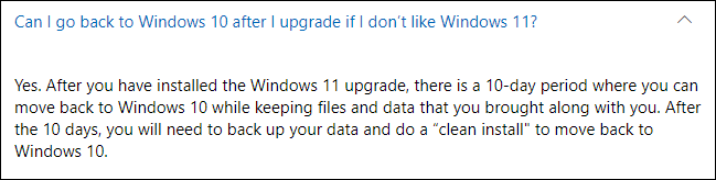 ¿Puedo volver a Windows 10 después de la actualización si no me gusta Windows 11?