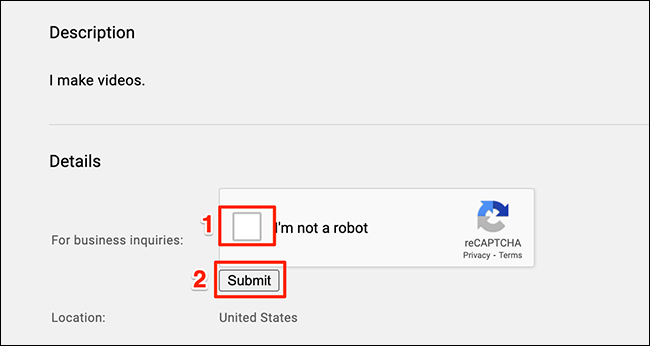 Confirma reCaptcha en YouTube.