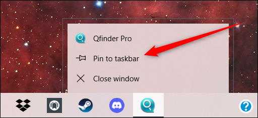 Haz clic en "Anclar a la barra de tareas".