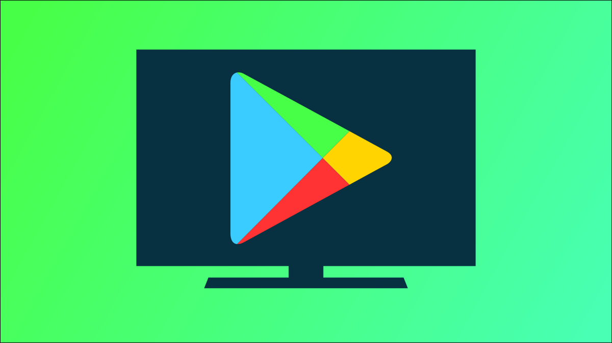 Logotipo de Google Play Store en la TV.