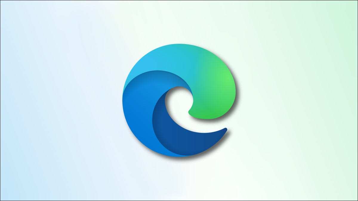 Logotipo de borde sobre fondo azul y verde descolorido