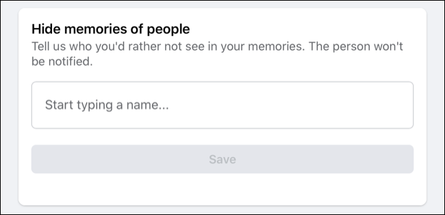 Ocultar personas de los recuerdos de Facebook