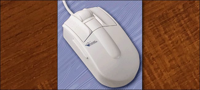 El mouse de desplazamiento ProAgio de 1995 Mouse Systems