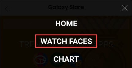 Seleccione "Watch Faces"