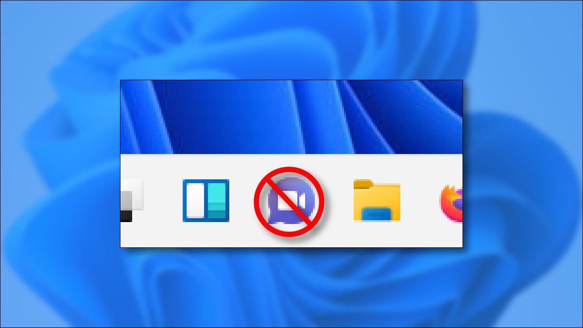 El chat de la barra de tareas de Windows 11 tachado