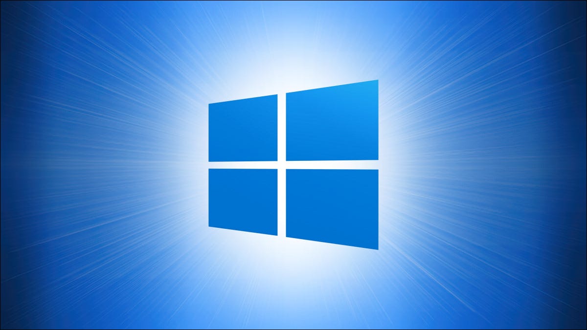 Logotipo de Windows 10 sobre un fondo azul