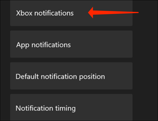 En la página de configuración de notificaciones de tu Xbox, selecciona "Notificaciones de Xbox".