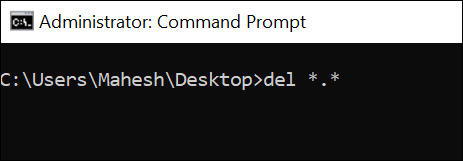 Utilice el comando "del" para eliminar todos los archivos de una carpeta desde el símbolo del sistema.