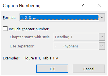 Elija un formato de numeración de subtítulos