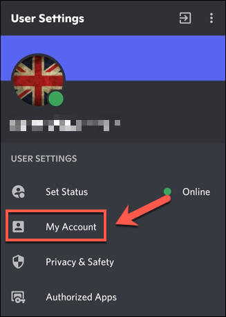 Toca "Mi cuenta" para abrir la configuración de tu cuenta de Discord.