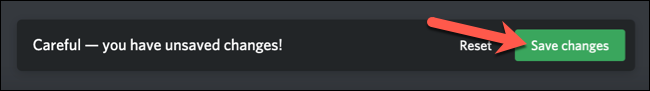 Para guardar cualquier cambio en su imagen de perfil de Discord, presione el botón "Guardar cambios" en la parte inferior del menú.