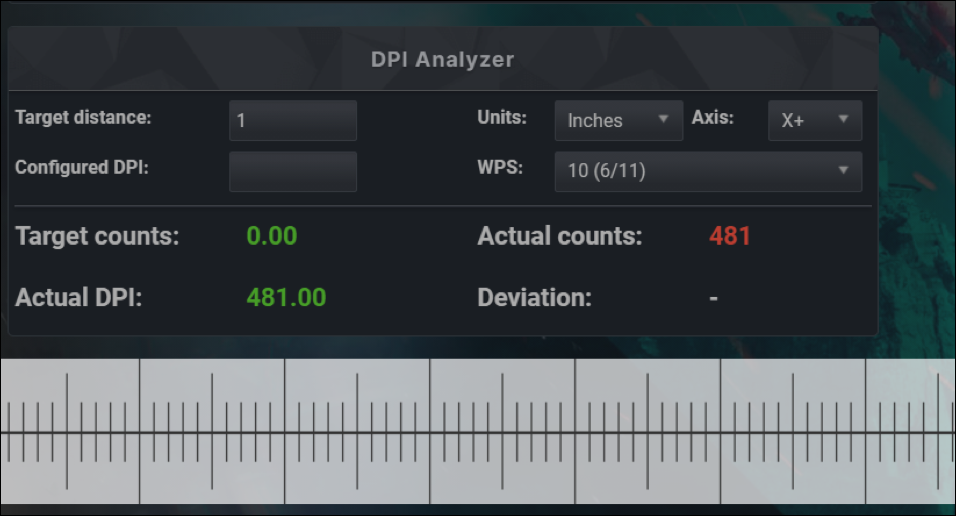 Si su mouse no tiene un software DPI, puede usar el "Analizador de DPI"