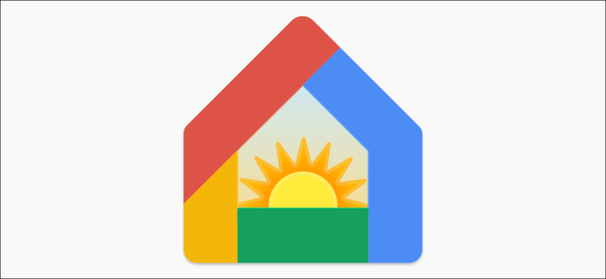 Logotipo de Google Home con un sol en el medio