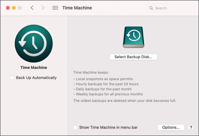 Time Machine en macOS Big Sur