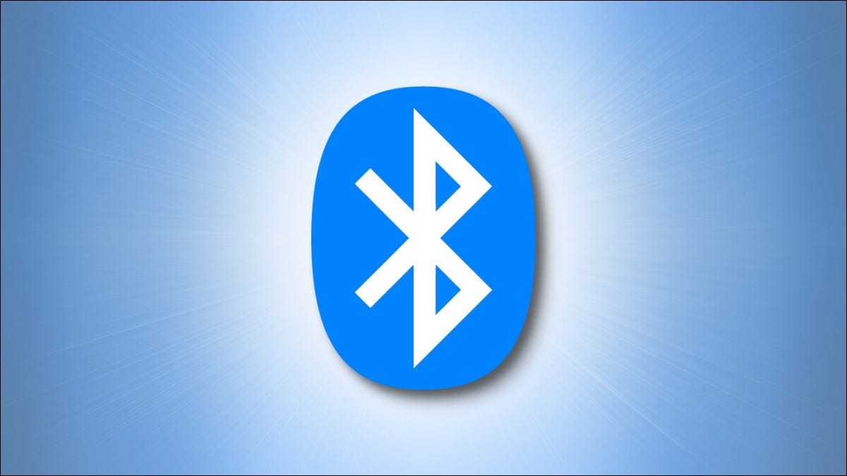 El logotipo de Bluetooth sobre un fondo azul.