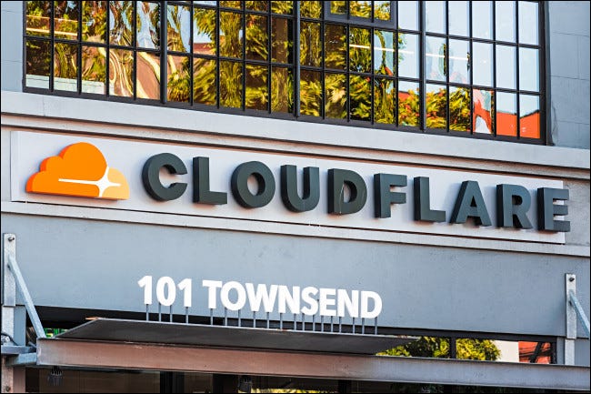 Frente de la oficina de Cloudflare.